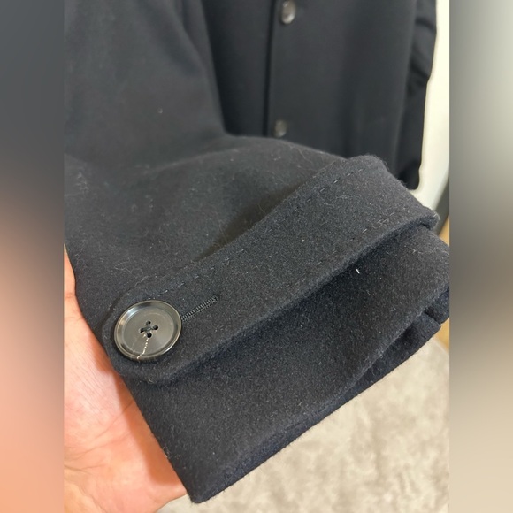 Caruso Black Wool Coat VM5010 - Picture 6 of 16